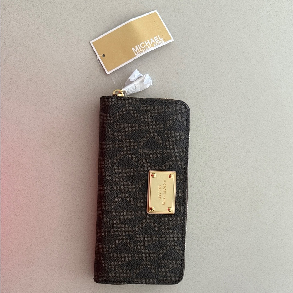 Michael Kors Black and Gold Key & Card Holder